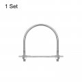 Uxcell Round U-bolts 102mm 4 02 Inner Width 129mm Length M8 304 Stainless Steel U Clamp Bolt With Nuts Washers And Plates For