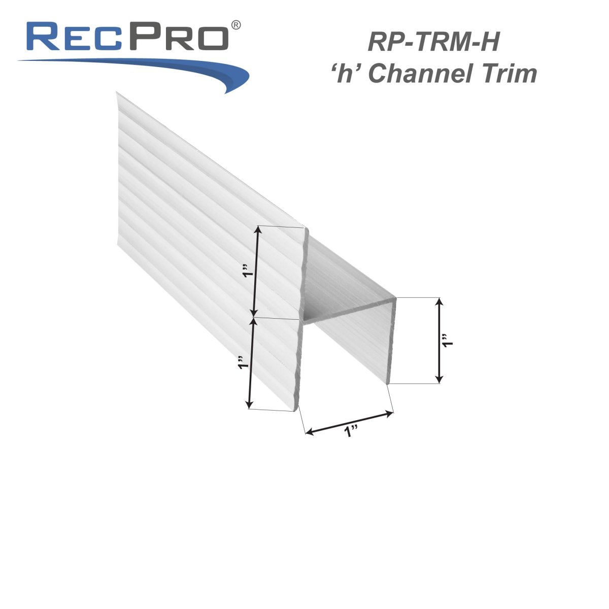 Recpro Rv Trailer 92 Aluminum H-channel Trim H Mill Finish Can Be Painted For Use On Doors And More 2