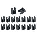 16pcs Pvc Water Pipe Clamps Clips U-shaped Tubing Hose Buckles Irrigation Tube Holder For 20mm Od Tv Trays Hanger Support Black 