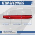 Auto Dynasty Full Led Red Housing 3rd Third Brake Light Center High Mount Stop Lamp Compatible With Trailblazer Envoy 02-09