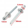 Uxcell 40 Pcs 6 4mm X 13mm Aluminum Open End Large Flange Blind Rivets