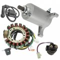 Caltric Stator Starter Solenoid Ignition Coil Compatible With Yamaha Warrior 350 Yfm350 1995-1998