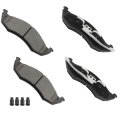 Front D576 Metal 4pcs W Hardware Disc Brake Pad Set