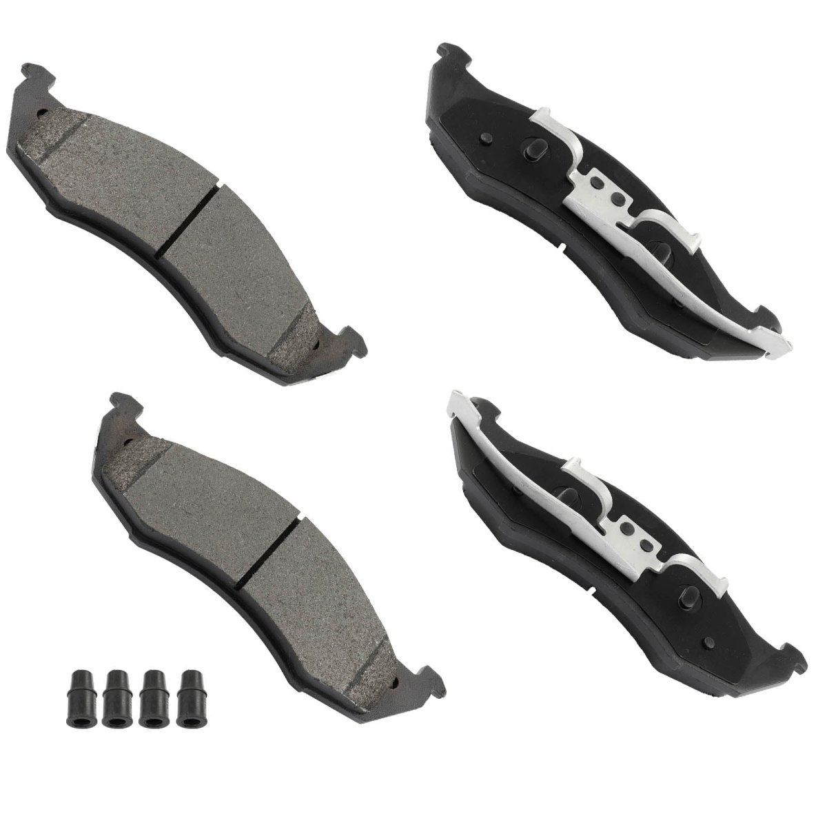Front D576 Metal 4pcs W Hardware Disc Brake Pad Set