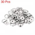 X Autohaux 30pcs Silver Tone D Shape Tie Down Anchors Lashing Rings For Car Truck Trailer Cargo Rv Boats