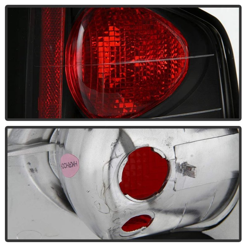1994-2004 Chevy S10 Gmc Sonoma Black Tail Lights Brake Lamps Aftermarket Set Driver Passenger Side