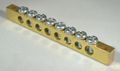 G-9608 Grounding Bus Bar 8 Terminal Screw Mount Electrical 9mm X 6mm