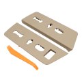 Front Driver And Passenger Side Seat Switch Bezel Trim Housing Bl3z-14a706-fa Beige For Ford F150 2009 To 2014 Lincoln Mark Lt 