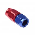 4pcs 6an An6-6an Redblue Straight Swivel Fuel Oil Hose End Fittings