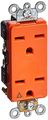 Morris 81924 Isolated Ground Decorative Duplex Receptacle 15 Amp Current 250v Orange 