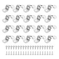 20pcs 16mm 5 8 304 Stainless Steel Rigid Pipe Strap Two Hole U Bracket Heavy Duty Conduit Clamp With Self-tapping Screws For 