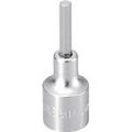 Hex Socket 3h-04 3 8 In Drive 4mm Metric Key Brushed Metal Single Bit Nut Driver Standard Length 40 To 63mm 