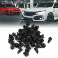 50pcs 9mm Hole Retainer Clips Plastic Drive Rivets Flaps Bumper Push For Honda 