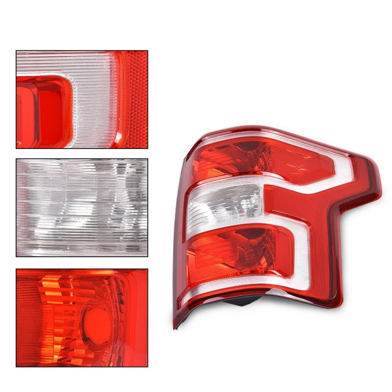 Rear Tail Lamp Light For Ford F150 2018 2019 2020 Right Passenger Side Red Lens Chrome Housing Jl3z13404h Fo2801265 Without