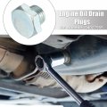 X Autohaux 2 Set M14x1 5 Car Engine Oil Drain Plug With Washer 94027565 For Buick Encore 2013-2019 Stainless Steel Silver Tone