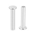50 Pieces Semi Tubular Rivets 3mm X 14mm Aluminum Round Flat Head Metal Stud For Industry And Household Repairing Fastening 