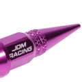 Auto Dynasty 45mm Anodized Aluminum Valve Stem Caps Spiked Head Design Car Accessories Universal Fit For Most Vehicles Purple