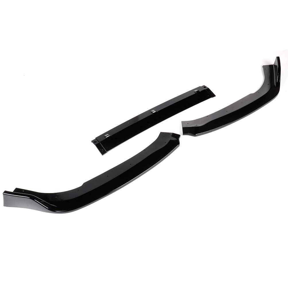 Front Bumper Lip Spoiler For Honda Accord Sedan 2018 2020 Glossy Black Abs Body Kit 3 Piece Set