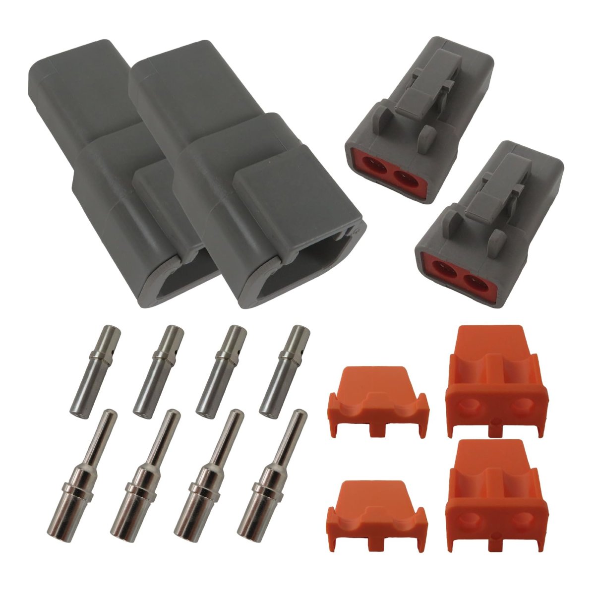 Dtp Connector Kit 2 Pin 14 Awg Waterproof With Size 12 Solid Contact 2 Sets For Car Motorcycle Truck Boap Connector Kit 2 Pin