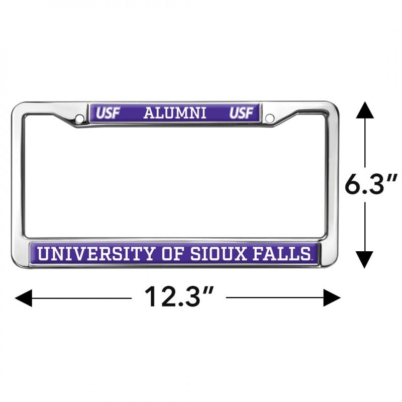 University Of Sioux Falls Alumni Full Size Standard License Plate Metal Frame