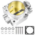 70mm Aluminum Throttle Body For Mitsubishi Lancer Evo 4 5 6 4g63 Silver Turbo Intake Manifold With Gasket And Mounting Hardware 