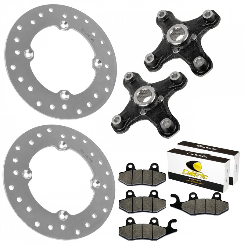 Caltric Front Wheel Hubs With Brake Discs And Pads Canam Maverick 1000r 2014-2015