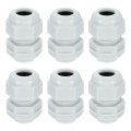 6pcs Npt 3 8 Nylon Cable Glands Waterproof Cord Grip Connector Adjustable 4-8mm Wire Grommet Protectors With Gaskets And 