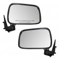 Brock Aftermarket Replacement Driver Left Passenger Right Manual Mirror Chrome Housing Set For 1986-1993 Mazda B-series Pickup 