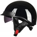 Ilm Half Helmet Motorcycle Open Face Sun Visor Quick Release Buckle Dot Approved Cycling Motocross Suits Men Women Model-205v L 