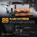 Xridonsen 60 Inch Amber Red Truck Tailgate Strobe Lights Strip 360 Led Tail Light Bar Flashing Warning Hazard Safety Rear