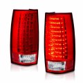 Amerilite For 2007-2014 Chevy Tahoe Suburban Gmc Yukon Rosso Red Led Replacement Tail Lights Assembly Pair Passenger And Driver