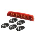 Auto Dynasty For Ram 1500 2500 3500 Be Black Yellow Led Cab Roof Top Lights Red 3rd Brake Cargo Reverse Light 5 Pieces 