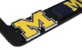 Elektroplate Officially Licensed A University Of Michigan Wolverines Black Metal License Plate Frame With 3d Logos Affixed 