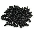 Electronics-salon 100pcs M3 X 8mm Nylon Machine Screw Black Combination Phillips-slotted Drive Pan Head Metric