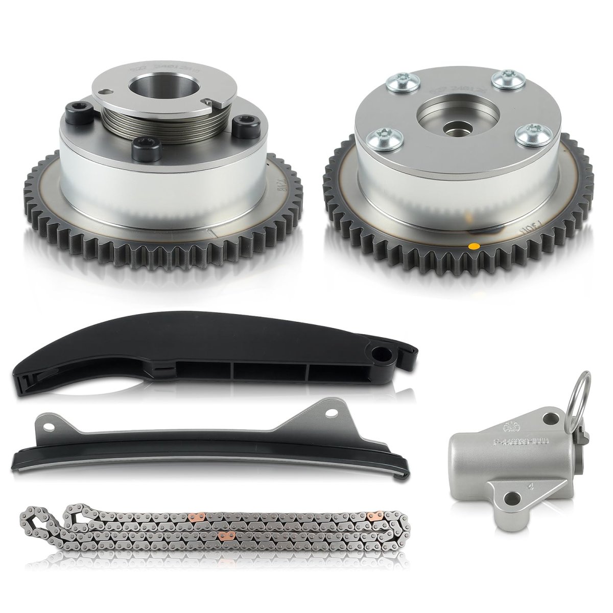 24350-2e201 Intake And Exhaust Timing Chain Kit Camshaft Phaser 24370-2e200 Fit For Kiate Forte5 Optima For Hyundai Elantra
