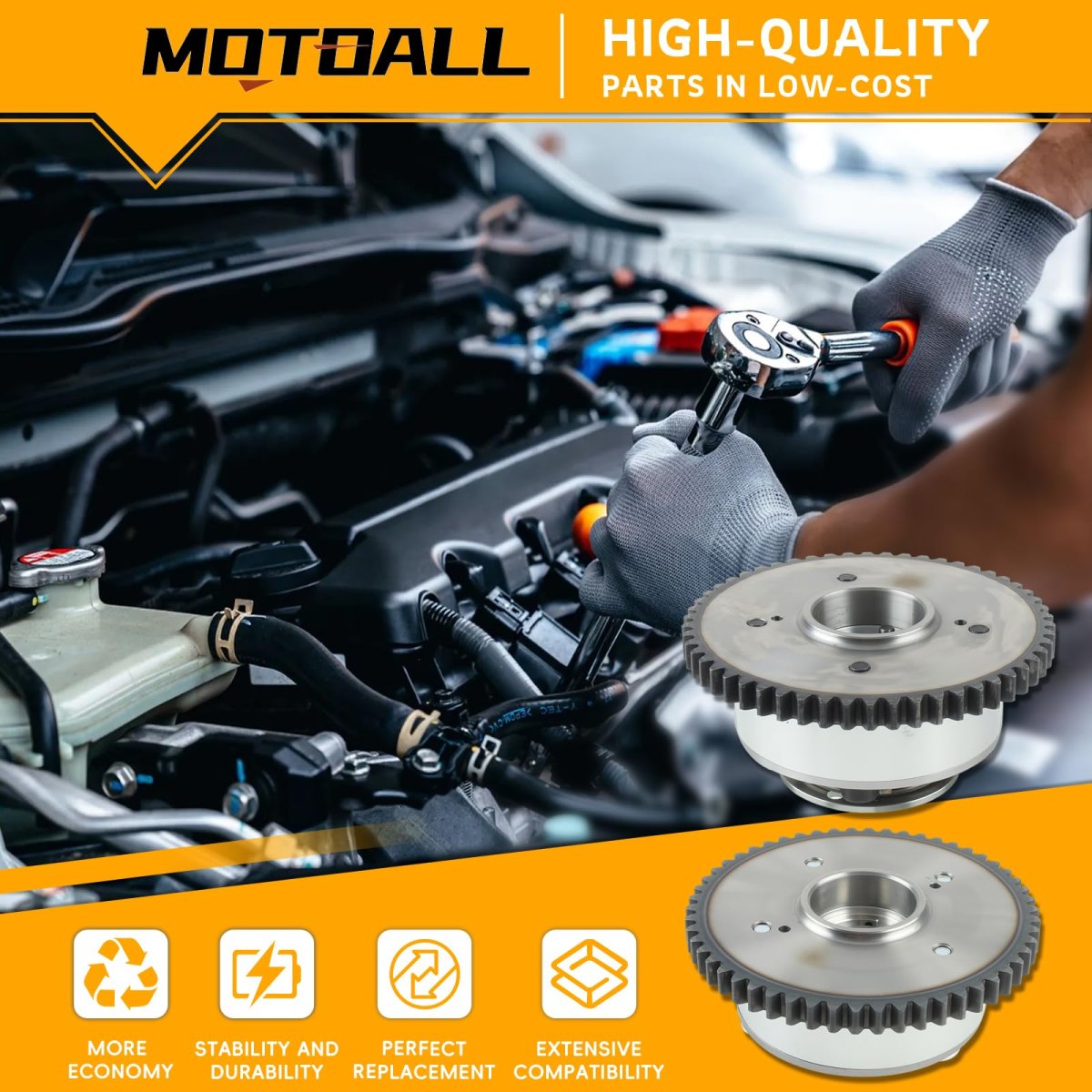 24350-2e201 Intake And Exhaust Timing Chain Kit Camshaft Phaser 24370-2e200 Fit For Kiate Forte5 Optima For Hyundai Elantra