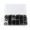 Baluue 180pcs Rubber Grommet Cable Gasket Eyelet Ring Electrical Wire Wiring Coil Blanking Hole Retaining Cutting Set