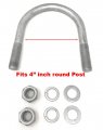 Chain Link Fence U-bolts With Nuts For O D 4 X5 8 Inch Round Post