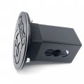 4 Round Shape Route 66 Mother Road Sign Tow Hitch Cover For 2 Receiver Truck Trailer Suv Heavy Duty Metal Black Silver 