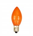 Creative Hobbiesa Box Of 25 Light Bulbs C7 Steady Burning Opaque Orange 7 Watt Extended Life Nickel Plated Candelabra Base