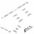 Air Condition Button Cover Qiilu 13pcs Silver Ac Sticker Control Trim Fit For Range Rover Sport 2014a 2017 Aluminium Alloy