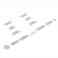 Air Condition Button Cover Qiilu 13pcs Silver Ac Sticker Control Trim Fit For Range Rover Sport 2014a 2017 Aluminium Alloy