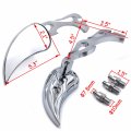 Httmt Mt252-007 Ttt002- Teardrop Mirror Compatible With Cruiser Royal Star Road V-star Warrior V-max Virago