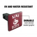 Alma College Scots Logo Tow Trailer Hitch Cover Plug Insert 1 25 In Receiver Heavy Duty Abs Plastic With Uv Resistant Resin Top