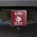 Alma College Scots Logo Tow Trailer Hitch Cover Plug Insert 1 25 In Receiver Heavy Duty Abs Plastic With Uv Resistant Resin Top
