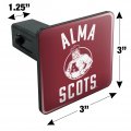 Alma College Scots Logo Tow Trailer Hitch Cover Plug Insert 1 25 In Receiver Heavy Duty Abs Plastic With Uv Resistant Resin Top