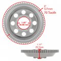 Caltric Starter Clutch Gear Idler 70t Compatible With Honda 28110-hp0-a00 28110-hn0-a00