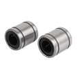 Uxcell Lm8suu 8mmx15mmx17mm Linear Motion Bushing Ball Bearing Silver Tone 10pcs