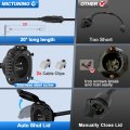 Mictuning 15amp 125v Ac Port Plug With Heavy Duty Integrated 20 Extension Cord And Water-resistant Spring-loaded Cover Black