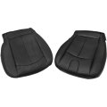 Front Perforated Leather Driver And Passenger Side Bottom Seat Cover Black For Infiniti G37 2008 2009 2010 2011 2012 2013 